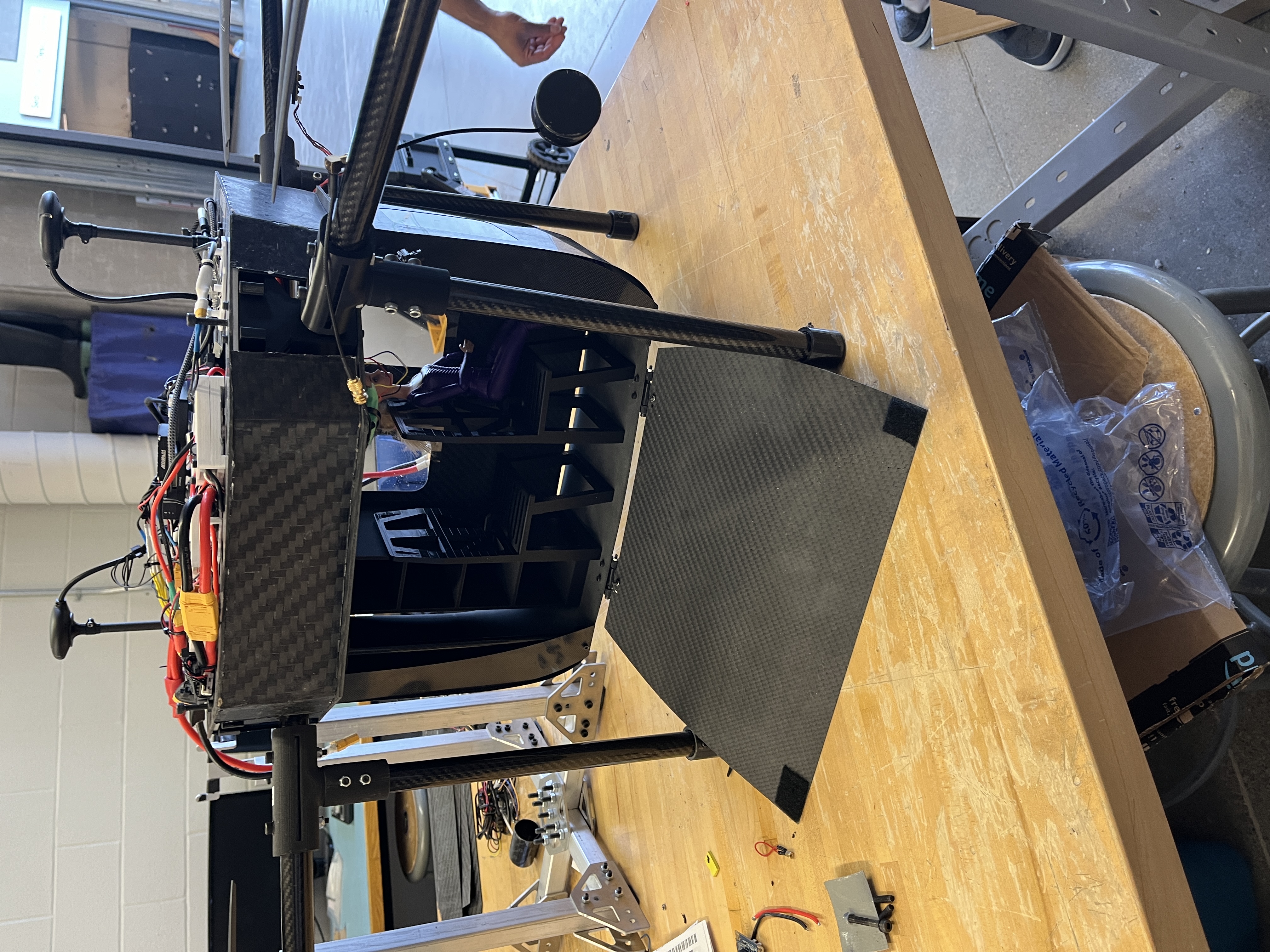 Payload mounted to quadcopter